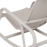 VESTIAMO CASA GIARDINO - Sedia Dondolo da giardino in Polipropilene Tortora con Protezione UV - h76x63x103,5 cm - immagine 4