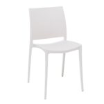 VESTIAMO CASA GIARDINO - Sedia da giardino in Polipropilene Bianca con Protezione UV - h78,5x49x38 cm