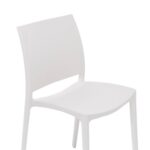 VESTIAMO CASA GIARDINO - Sedia da giardino in Polipropilene Bianca con Protezione UV - h78,5x49x38 cm - immagine 2