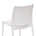 VESTIAMO CASA GIARDINO - Sedia da giardino in Polipropilene Bianca con Protezione UV - h78,5x49x38 cm - immagine 4