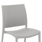 VESTIAMO CASA GIARDINO - Sedia da giardino in Polipropilene Grigia con Protezione UV - h78,5x49x38 cm - immagine 2