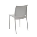 VESTIAMO CASA GIARDINO - Sedia da giardino in Polipropilene Grigia con Protezione UV - h78,5x49x38 cm - immagine 4