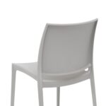 VESTIAMO CASA GIARDINO - Sedia da giardino in Polipropilene Grigia con Protezione UV - h78,5x49x38 cm - immagine 5