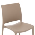 VESTIAMO CASA GIARDINO - Sedia da giardino in Polipropilene Tortora con Protezione UV - h78,5x49x38 cm - immagine 2