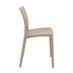 VESTIAMO CASA GIARDINO - Sedia da giardino in Polipropilene Tortora con Protezione UV - h78,5x49x38 cm - immagine 3