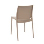 VESTIAMO CASA GIARDINO - Sedia da giardino in Polipropilene Tortora con Protezione UV - h78,5x49x38 cm - immagine 4