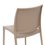 VESTIAMO CASA GIARDINO - Sedia da giardino in Polipropilene Tortora con Protezione UV - h78,5x49x38 cm - immagine 5