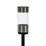DICTROLUX - Lampada Solare Led da esterno Segnapasso Luce Calda - h19 cm diametro 5 cm