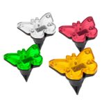 DICTROLUX - Lampada Solare Led da giardino Decorativa a Forma di Farfalla