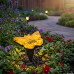 DICTROLUX - Lampada Solare Led da giardino Decorativa a Forma di Farfalla - immagine 2