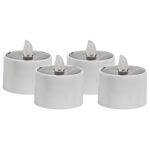 DICTROLUX - Set 4 Candele Solari Led Effetto Fiamma