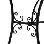 VESTIAMO CASA - Tavolo Rettangolare in metallo nero con top maioliche Blu - h75x120x80 cm - immagine 4