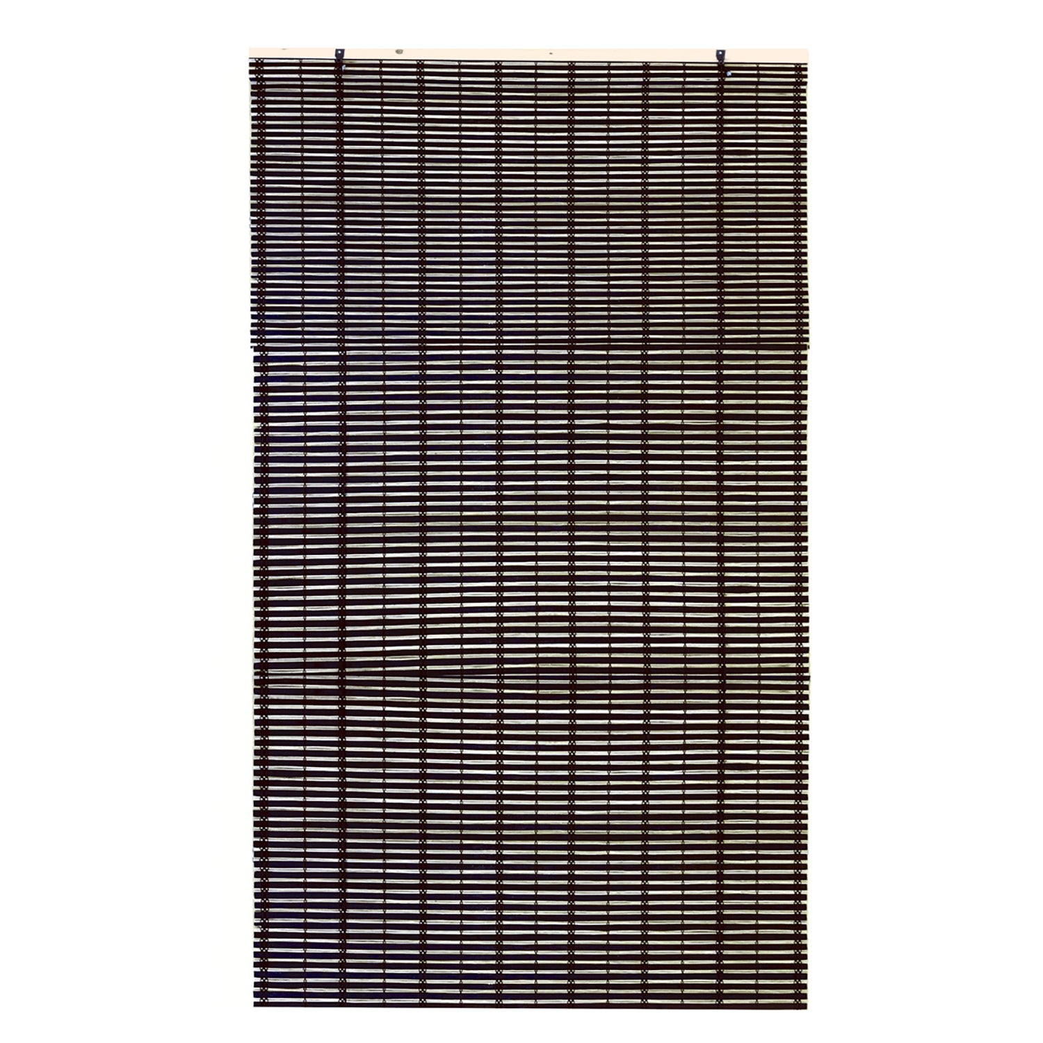 633819-01.jpg VESTIAMO CASA GIARDINO - Tapparella Tenda in listelli bamboo Marrone Scuro con carrucola h300x150 cm - immagine 1