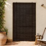 VESTIAMO CASA GIARDINO - Tapparella Tenda in listelli bamboo Marrone Scuro con carrucola h300x150 cm - immagine 2