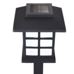 Lampade solari a LED 6 pz nere - immagine 2