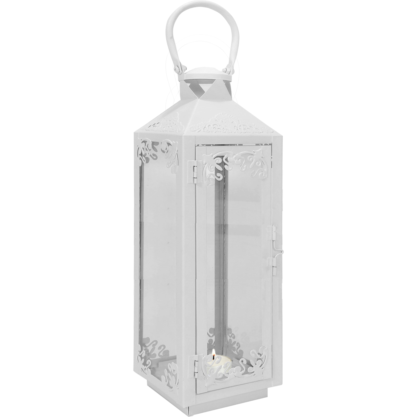 642315.png VESTIAMO CASA - Lanterna arredo bianca h47cm - immagine 1