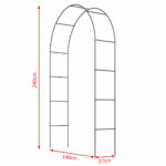 Archi per rose set da 4 nero 240x140x37cm - immagine 4