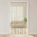 VESTIAMO CASA GIARDINO - Tenda a Fili con Supporto in Legno h240x120 cm