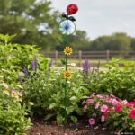 VESTIAMO CASA GIARDINO - Decorazione da Giardino con Girandola Multicolore h122 cm - immagine 2