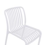 VESTIAMO CASA GIARDINO - Sedia da giardino in Polipropilene Bianca - h79x42x42 cm - immagine 2