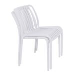VESTIAMO CASA GIARDINO - Sedia da giardino in Polipropilene Bianca - h79x42x42 cm - immagine 6