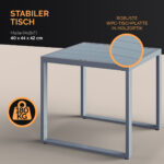 Salotto da giardino 3 pezzi polyrattan WPC grigio - immagine 4