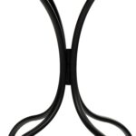 VESTIAMO CASA GIARDINO - Set giardino Bistrot tavolo rotondo 60 cm e 2 sedie in metallo Nero e Top in ceramica Effetto Marmo Grigio - immagine 3