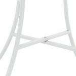 VESTIAMO CASA GIARDINO - Set giardino Bistrot tavolo rotondo 60 cm e 2 sedie in metallo Bianco e Top in ceramica Effetto Marmo Bianco - immagine 4