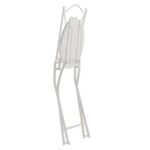 VESTIAMO CASA GIARDINO - Set giardino Bistrot tavolo rotondo 60 cm e 2 sedie in metallo Bianco e Top in ceramica Effetto Marmo Bianco - immagine 8
