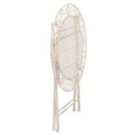 VESTIAMO CASA GIARDINO - Set giardino Bistrot Tavolo rotondo 70 cm e 2 sedie pieghevoli in metallo Bianco Design Liberty - immagine 7