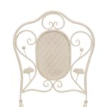 VESTIAMO CASA GIARDINO - Set giardino Bistrot Tavolo rotondo 70 cm e 2 sedie richiudibili in metallo Crema Design Liberty - immagine 5