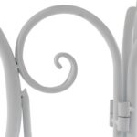 VESTIAMO CASA GIARDINO - Set giardino Bistrot Tavolo rotondo 60 cm e 2 sedie richiudibili in metallo Bianco Design Liberty - immagine 5