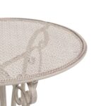 VESTIAMO CASA GIARDINO - Set giardino Bistrot Tavolo rotondo 60 cm e 2 sedie richiudibili in metallo Bianco Decapato - immagine 3