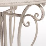 VESTIAMO CASA GIARDINO - Set giardino Bistrot Tavolo rotondo 60 cm e 2 sedie richiudibili in metallo Bianco Decapato - immagine 5