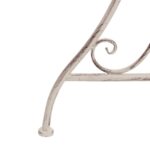 VESTIAMO CASA GIARDINO - Set giardino Bistrot Tavolo rotondo 60 cm e 2 sedie richiudibili in metallo Bianco Decapato - immagine 6