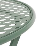 VESTIAMO CASA GIARDINO - Set giardino Bistrot Tavolo rotondo 60 cm e 2 sedie pieghevoli in metallo Verde Design Liberty - immagine 3