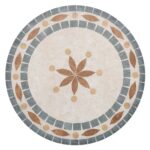 VESTIAMO CASA GIARDINO - Set giardino Bistrot tavolo rotondo 60 cm e 2 sedie in metallo Nero - immagine 5