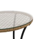 VESTIAMO CASA GIARDINO - Set da giardino Tavolo con 2 Sedie in Metallo e Rattan - immagine 3