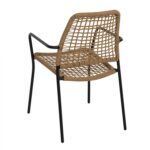 VESTIAMO CASA GIARDINO - Set da giardino Tavolo con 2 Sedie in Metallo e Rattan - immagine 7
