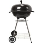 GUSTO CASA - Barbecue Tondo con coperchio e ruote - h86cm x diametro 47 cm - immagine 2