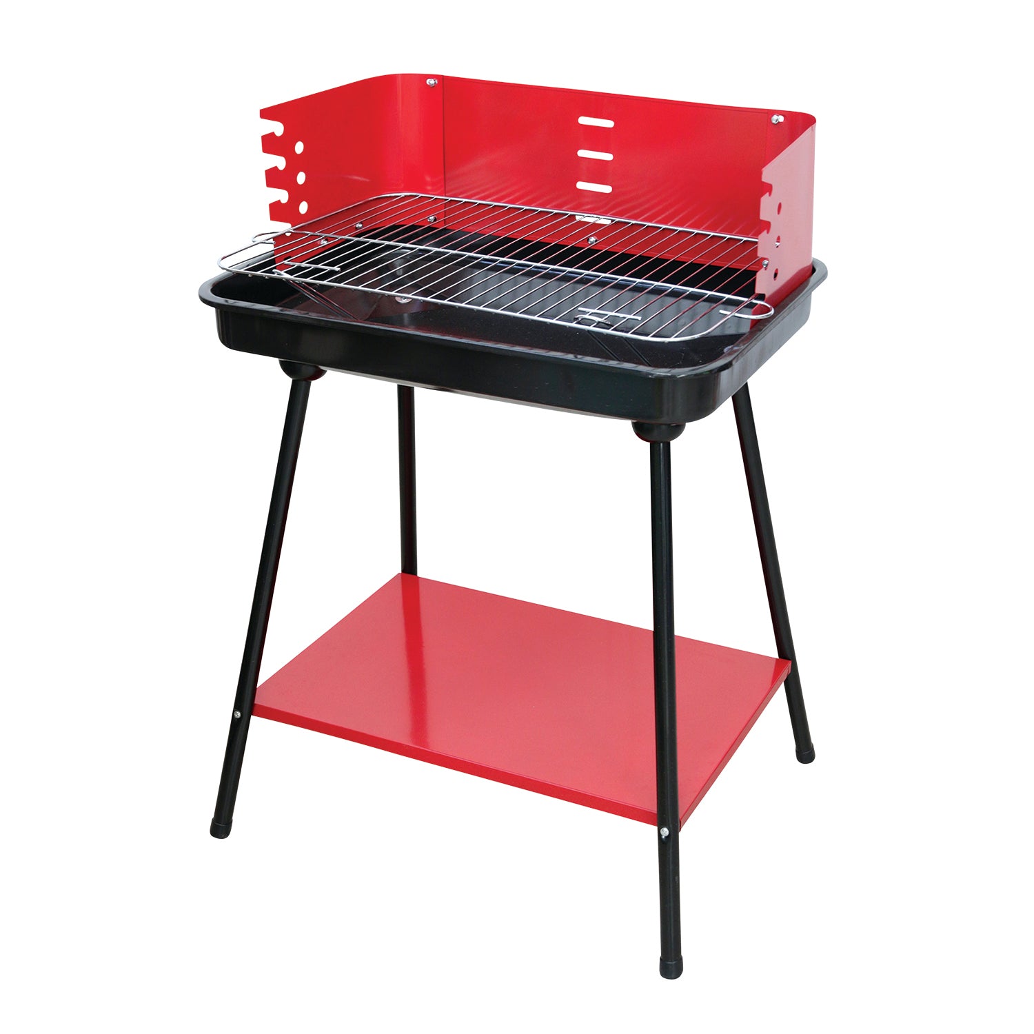 727385.jpg GUSTO CASA - Barbecue Rosso e Nero h82x58x38 cm - immagine 1