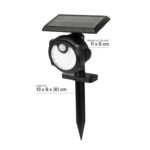 DICTROLUX - Faretto Solare Led da giardino Luce Fredda 5W con Sensore di Movimento - immagine 3