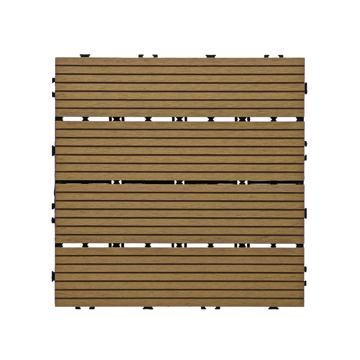 746486-01.jpg VESTIAMO CASA GIARDINO - Set 6 Mattonelle da Esterno in WPC a Incastro Marroni 29×29 cm - immagine 1