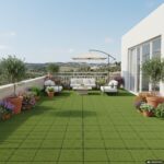 VESTIAMO CASA GIARDINO - Set 4 Mattonelle Prato da Esterno in Polietilene a Incastro 30×30 cm - immagine 2