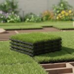 VESTIAMO CASA GIARDINO - Set 4 Mattonelle Prato da Esterno in Polietilene a Incastro 30×30 cm - immagine 3
