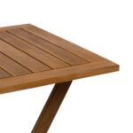 VESTIAMO CASA GIARDINO - Set giardino tavolo pieghevole 60x55 cm e 2 sedie pieghevoli in legno con seduta in corda di poliestere intrecciata - immagine 3