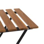 VESTIAMO CASA GIARDINO - Set giardino Bistrot Tavolo e 2 Sedie Richiudibili in Legno di Acacia e Acciaio - immagine 3