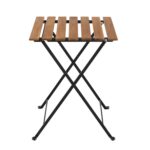 VESTIAMO CASA GIARDINO - Set giardino Bistrot Tavolo e 2 Sedie Richiudibili in Legno di Acacia e Acciaio - immagine 4