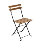VESTIAMO CASA GIARDINO - Set giardino Bistrot Tavolo e 2 Sedie Richiudibili in Legno di Acacia e Acciaio - immagine 5