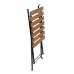 VESTIAMO CASA GIARDINO - Set giardino Bistrot Tavolo e 2 Sedie Richiudibili in Legno di Acacia e Acciaio - immagine 8